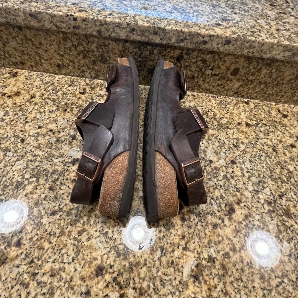 Birkenstock Milano Ankle Strap Sandal 42 Men 9 women 11 Habana Oiled Leather - Picture 7 of 11